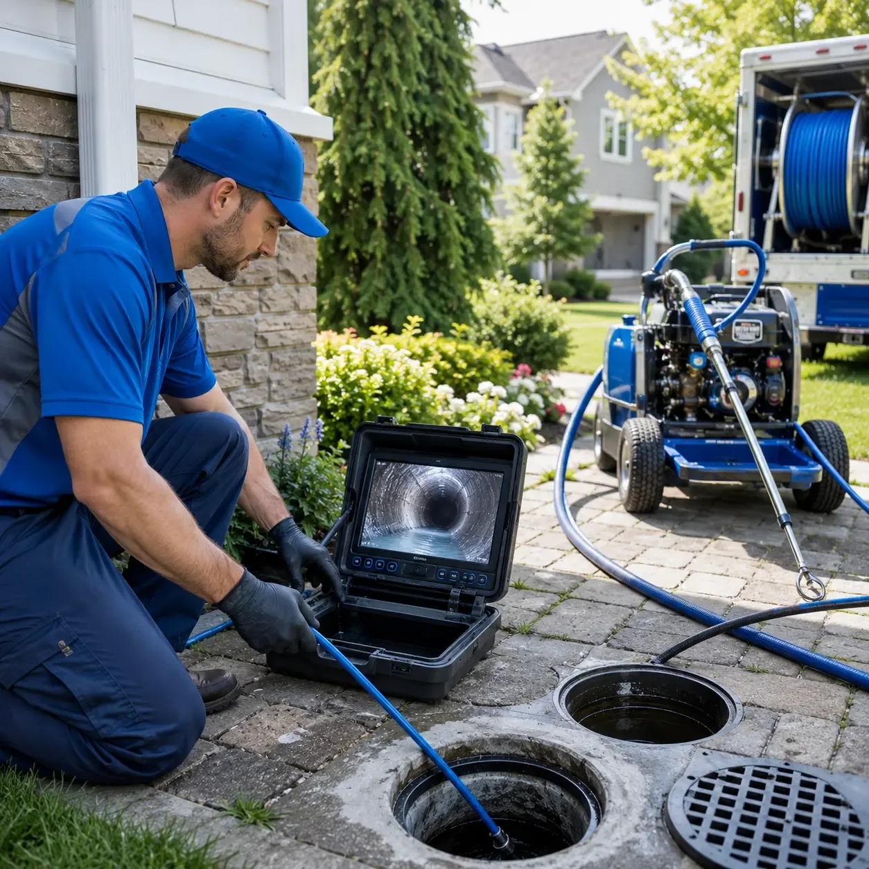 Outdoor drain cleaning professionals serving Cheshire, CT